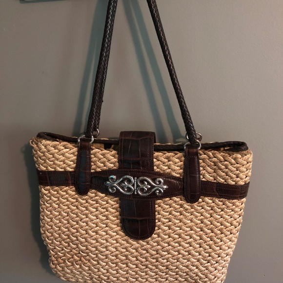 Brighton Handbags - Brighton purse/Straw w/leather